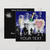 Invitation Fête en style Lumières lumineuses révisé - SRF (Devant / Derrière)