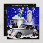 Invitation Fête en style Lumières lumineuses - SRF (Devant / Derrière)