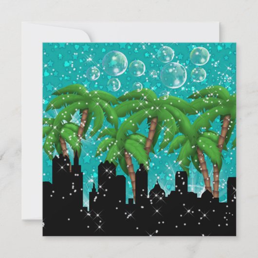 Invitation Fête en style Lumières lumineuses - SRF (Devant)