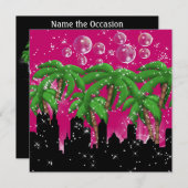 Invitation Fête en style Lumières lumineuses - SRF (Devant / Derrière)