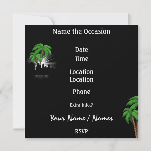 Invitation Fête en style Lumières lumineuses - SRF (Dos)