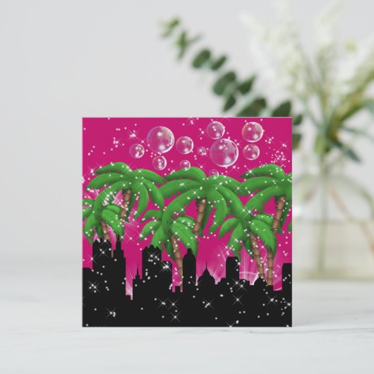 Invitation Fête en style Lumières lumineuses - SRF (Debout devant)