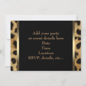 Invitation Fête en toutes occasions Black Gold Leopard (Dos)