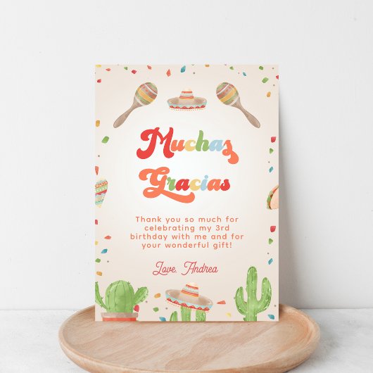 Invitation Fête enfantine colorée et funky Merci beaucoup