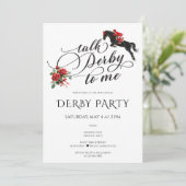 Invitation Fête équestre moderne de derby et de courses de ch (Debout devant)