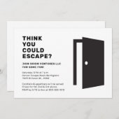Invitation Fête Escape Room (Devant / Derrière)