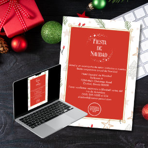 Invitation Fête espagnole de Noël Entreprise Noël d'entrepris