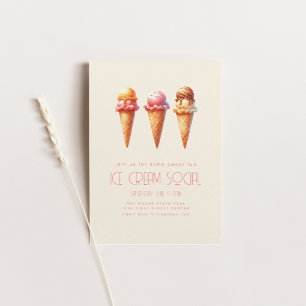 Invitation Fête estivale avec dégustation de glaces