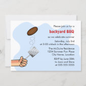 Invitation Fête estivale BBQ (Dos)