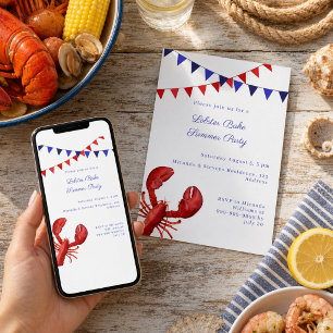 Invitation Fête estivale de cuisson du homard