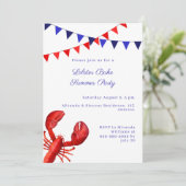 Invitation Fête estivale de cuisson du homard (Debout devant)