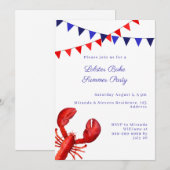 Invitation Fête estivale de cuisson du homard (Devant / Derrière)