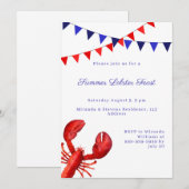 Invitation Fête estivale de homard (Devant / Derrière)