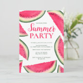 Invitation Fête estivale de la pastèque tropicale (Debout devant)