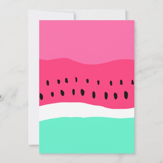 Invitation Fête estivale de pastèque rose pâle (Dos)