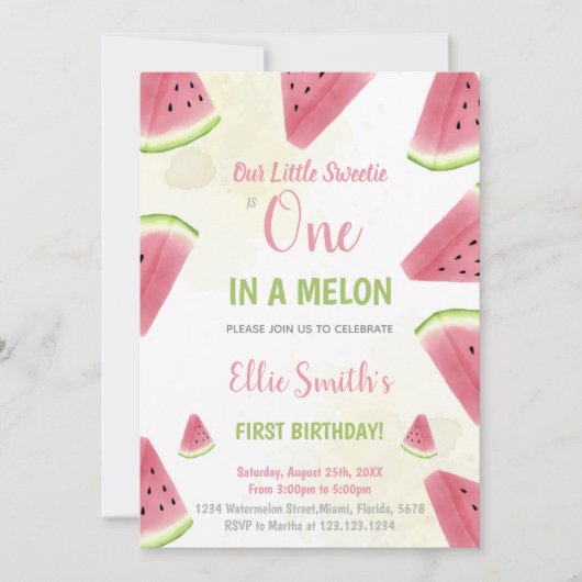 Invitation Fête estivale modifiable Imprimable (Devant)