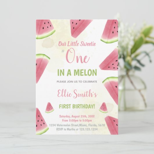 Invitation Fête estivale modifiable Imprimable (Debout devant)