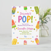Invitation Fête estivale Popsicle baby shower (Debout devant)