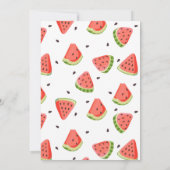 Invitation Fête estivale Red Green Watermelon Slices (Dos)