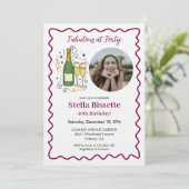 Invitation Fête « Fabuleuse à quarante ans » pour un 40e anni (Debout devant)