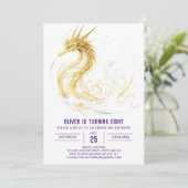 Invitation Fête Fairytale Dragon Anniversaire (Debout devant)