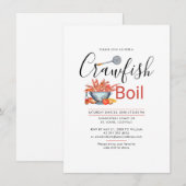 Invitation Fête familiale de l'ébullition de l'écrevisse barb (Devant / Derrière)