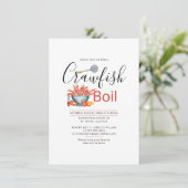 Invitation Fête familiale de l'ébullition de l'écrevisse barb (Debout devant)