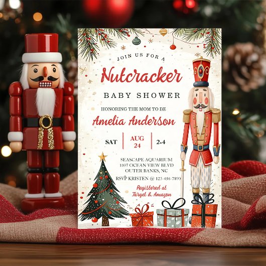 Invitation Fête fantaisiste de Noël sur le thème de Casse-Noi