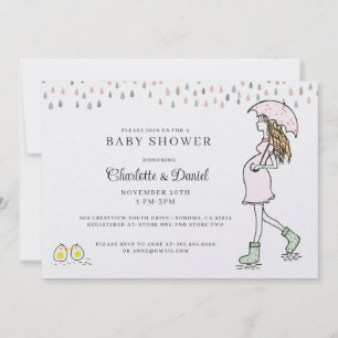 Invitation Fête fantaisiste pour la future maman et son bébé