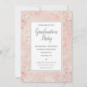 Invitation Fête féminine de marbre rose (Dos)