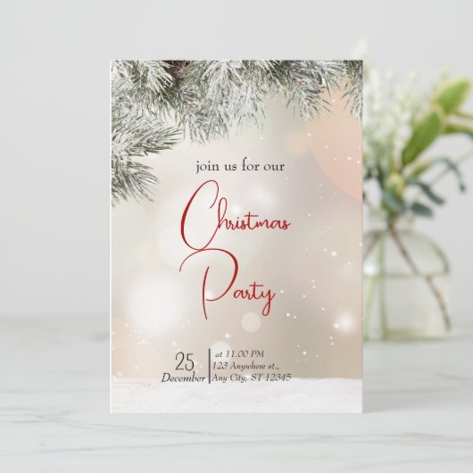 Invitation Fête Festive (Debout devant)