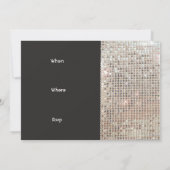 Invitation Fête festive à paillettes argentées scintillantes (Dos)