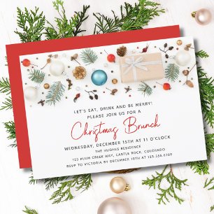 Invitation Fête Festive de Noël moderne