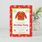 Invitation Fête festive de pulls de Noël laids (Debout devant)