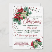 Invitation Fête Festive Entreprise Bureau Fête de Noël (Devant)