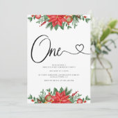 Invitation Fête Festive Florale 1ère fête d'anniversaire (Debout devant)