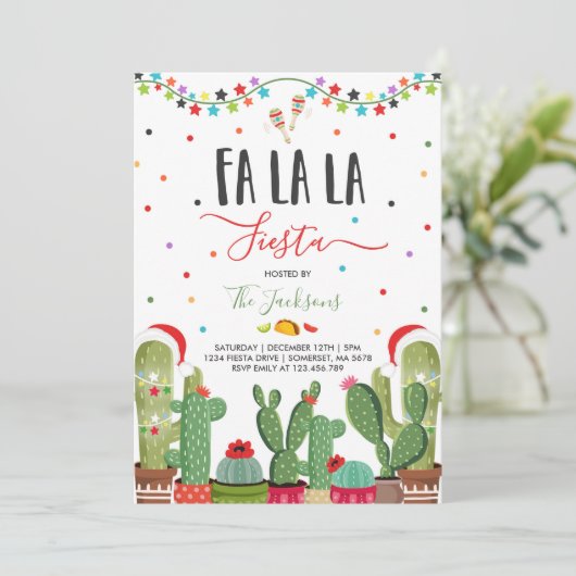 Invitation Fête Fête Fa La Fiesta (Debout devant)