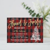 Invitation Fête Fête Fête Flanelle et Famille (Debout devant)
