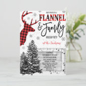 Invitation Fête Fête Fête Flanelle et Famille (Debout devant)