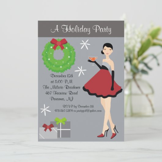 Invitation Fête Fête Fille Fête (Debout devant)