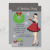 Invitation Fête Fête Fille Fête (Devant / Derrière)