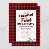 Invitation Fête Fête Flanelle et Frost (Devant / Derrière)
