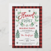 Invitation Fête Fête Flanelle Et Frost (Devant)