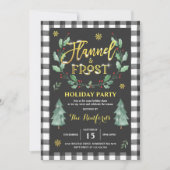Invitation Fête Fête Flanelle Et Frost (Devant)