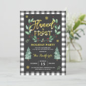 Invitation Fête Fête Flanelle Et Frost (Debout devant)