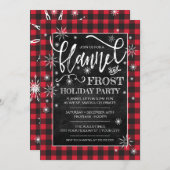Invitation Fête Fête Flannel & Frost (Devant / Derrière)