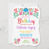 Invitation Fête Fête Fleurs folkloriques (Devant)