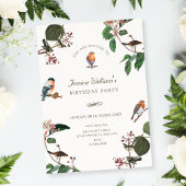 Invitation Fête Feuille Bird