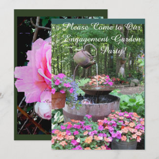 INVITATION FÊTE FIANÇAILLES GARDEN