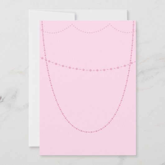 Invitation Fête Fille Rose (Dos)